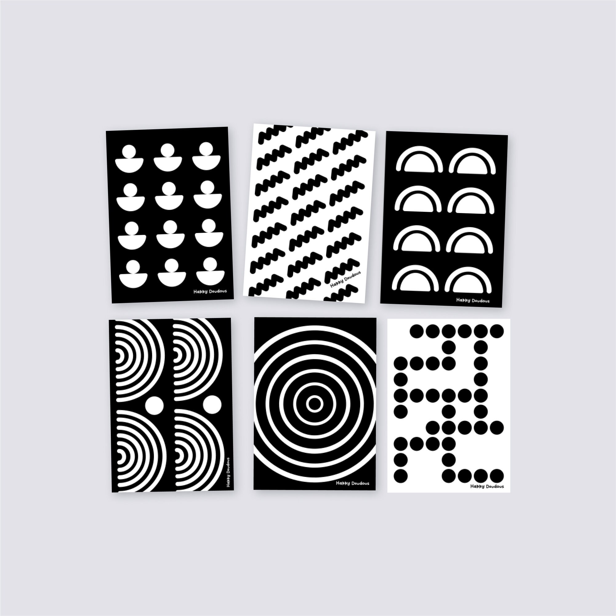 Bundle High Contrast Flash Cards for Baby Montessori Black & - Etsy
