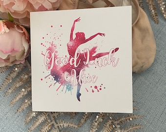 Cartes de voeux de danse personnalisées/cartes de voeux de bonne chance pour le ballet
