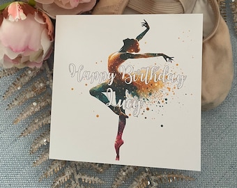 Carte personnalisée joyeux anniversaire danse / carte de félicitations / bonne chance