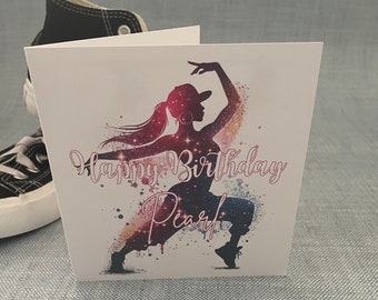 Cartes d'anniversaire personnalisées / Hip Hop / Carte d'anniversaire commerciale / street dance.