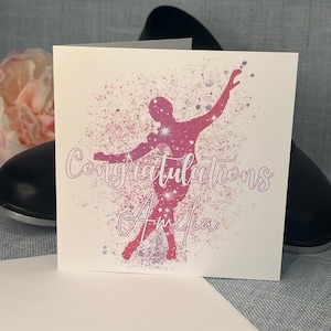 Carte personnalisée claquettes rose