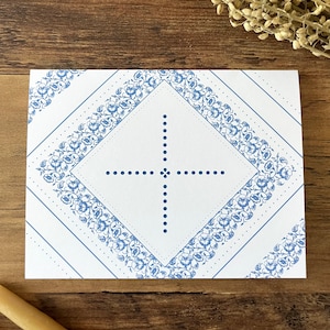 Blue and White Cross Greeting Card: All Occasions