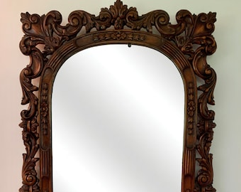 Elegant Hand Carved Mirror Stickley  Solid Wood Vintage 1920's - NY only