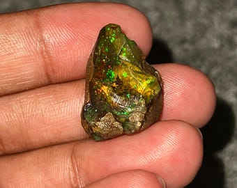 Cristalli grezzi di opale naturale, opale di fuoco etiope come pietra portafortuna, pietre di opale grezze, cristalli da collezione di opale galassia / DIMENSIONI - 25x17x11mm