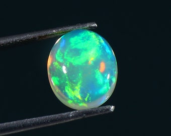 Crystal Opal Gemstone Jewelry making Welo Opal 9X11X5mm Ethiopian Opal Oval shape Opal multi fire opal Loose Opal White Opal Fire Opal