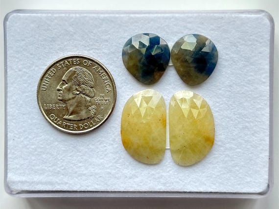 Multi Sapphire Pair: Faceted Natural Gemstones, September