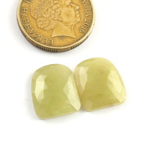 16x14x4mm, Yellow Sapphire Rose cut Gemstone, Natural Sapphire Gemstone, Yellow Sapphire Match Pair, Untreated Sapphire For Jewelry Making