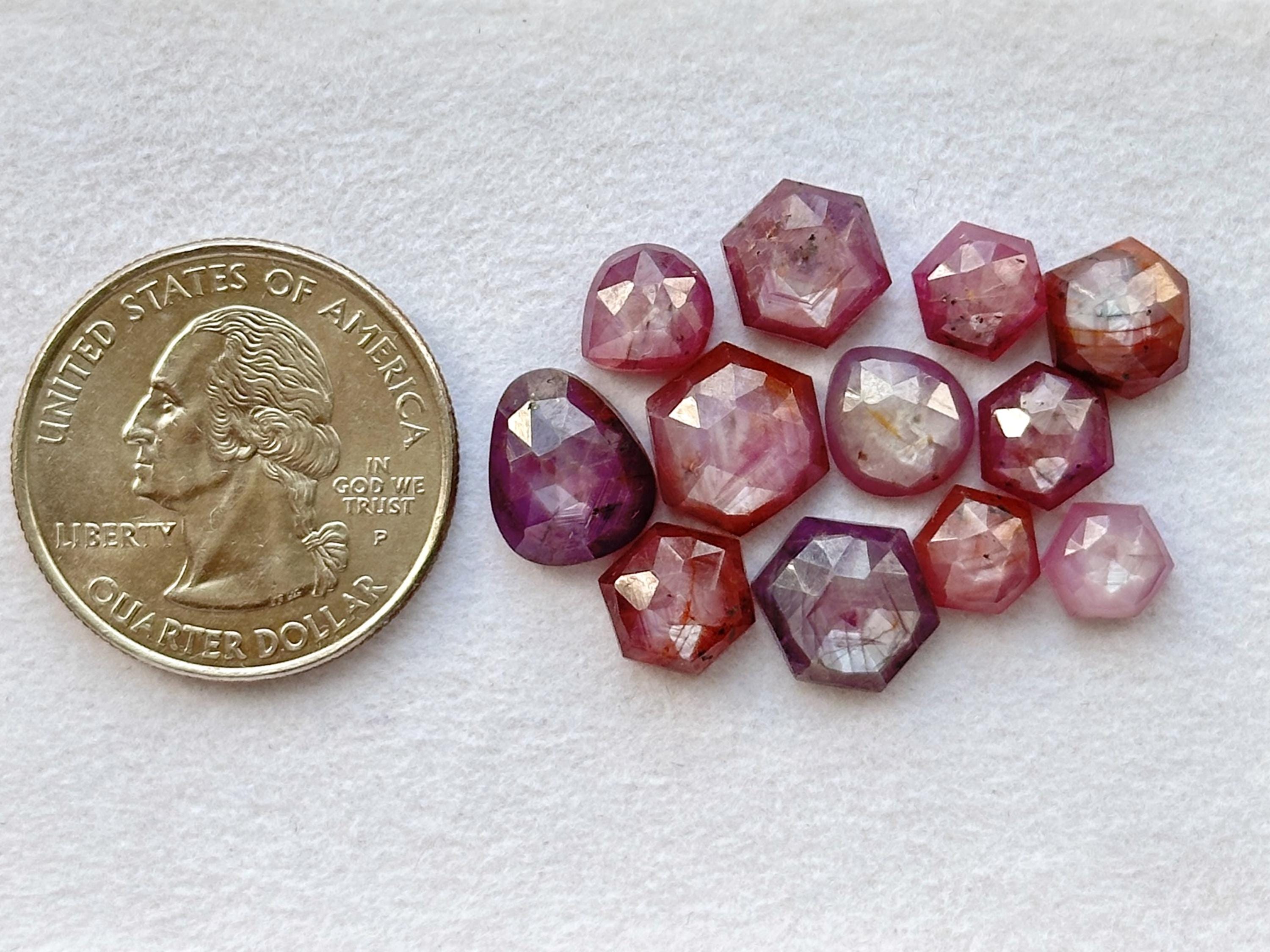 12 Pierres Précieuses Saphir Rose Naturel 0.9 Mm – Lot De Saphirs De Qualité GDL