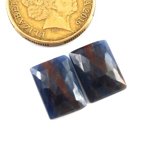 16x11x4mm, Bi-color Sapphire Rosecut Stone, Blue Sapphire Precious Stones, Untreated Sapphire Gemstone, Sapphire Birthstone Gift for Her