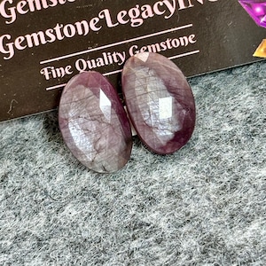 23x15x4mm, Asterism Star Ruby Faceted Gemstone Rose cut Stone, Loose Star Ruby Gemstone, Star Ruby Cabochon, Natural Star Ruby Healing Stone