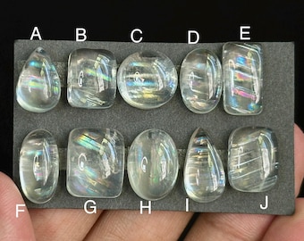 Malawi Moonstone Cabochon, Rainbow Moonstone Gemstone, Flashy Moonstone For Jewelry, African Moonstone Smooth Stone, Natural Moonstone Cabs