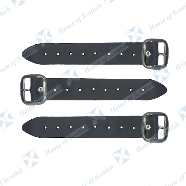 KILT EXTENDER STRAPS Buckle | 1.25" Wide Highland Kilt Waist Extension Leather Straps | Scottish Kilt Buckle Extenders by House of Scottish