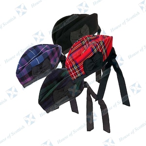 Cappello Glengarry in tartan scozzese / Berretto militare scozzese / Eleganza tradizionale scozzese / Berretto in tartan Piper Bonnet Kilt di House of Scottish
