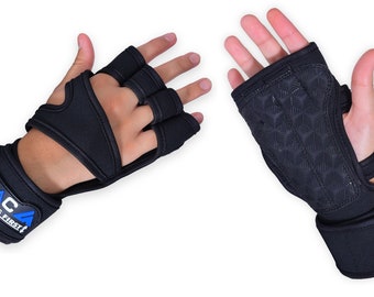 Weightlifting Gym GRIP PALM GLOVES Training Bar Fitness Weightlifting CrossFit Training Bodybuilding Workout Grip Pads with Anti Slip Palm