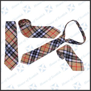 Men&#39;s Scottish Thomson Camel Tartan Neck Tie / Acrylic Wool Tartan Tie By House of Scottish | Thomson Camel Tartan