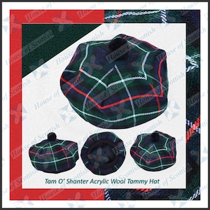 Cappello Berretto Tartan Mackenzie TAM O' SHANTER Berretto Balmoral Cappello Scozzese Tammy MKTH-009