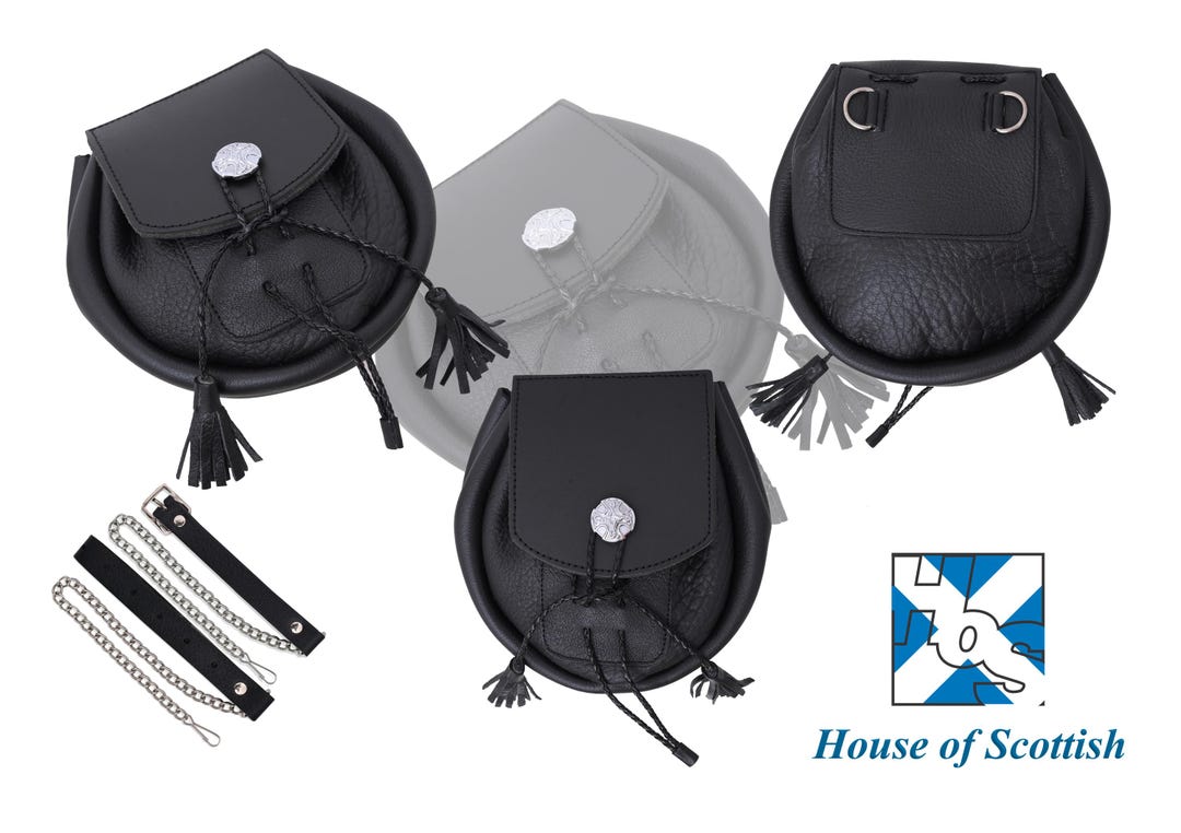 Celtic Cross Leather Sporran Kilt Pouch Celtic Pouch