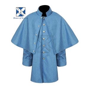 Vintage Inspired Ulster Coat with Cape – Victorian Era Style Classic Wool Overcoat – 19th Century Classic Men&#39;s Inverness Cape