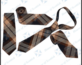Men's Scottish ROSE ANCIENT Tartan Neck Tie / Acrylic Wool Tartan Tie By House of Scottish