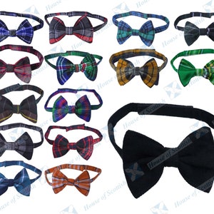 Men's Scottish Tartan Pre-Tied Bow Ties / Acrylic Wool Tartan Bow Tie By House of Scottish