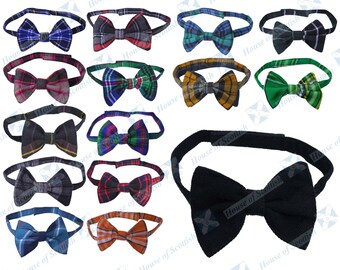 Men's Scottish Tartan Pre-Tied Bow Ties / Acrylic Wool Tartan Bow Tie By House of Scottish