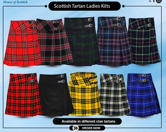 Ladies Scottish Traditional TARTAN KILT | Highland Dress Skirt Tartan | Tartan Kilts for Women by House of Scottish