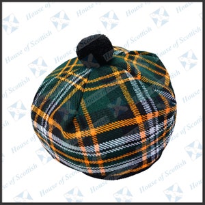 BELGLY Chapeau Écossais Tam O'Shanter Acrylique - Bonnet Plat Jimmy Tartan Traditionnel