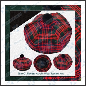 Bonnet Tam O' Shanter en tartan écossais MacDonald