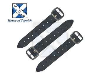 KILT EXTENDER STRAPS Buckle | 1.25" Wide Highland Kilt Waist Extension Leather Straps | Scottish Kilt Buckle Extenders by House of Scottish