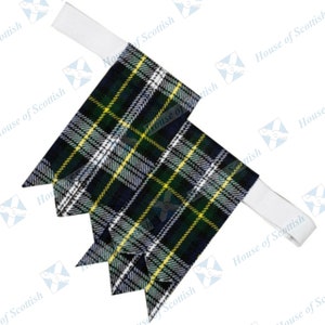 Scottish Kilt Hose Socks Flashes Made of Gordon Dress Tartan / Acrylic Wool Tartan Flashers by House of Scottish