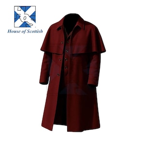 希少 vintage japan inverness coat Japanese Type Black Wool Inverness Coat Cape Cloak Tonbi