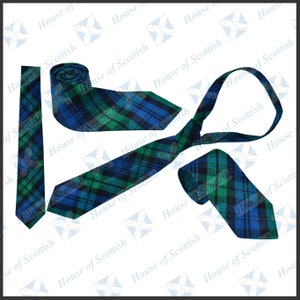 Men's Scottish Campbell Ancient  Tartan Neck Tie / Acrylic Wool Tartan Tie By HOS.Code 5046 CATJ Campbell Ancient  Tartan.