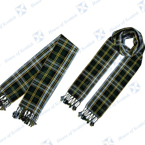 HERITAGE Of IRELAND TARTAN Unisex Schal/Schärpe kariert 90 in lang mit Fransen | Traditionelle schottische Eleganz von HoS