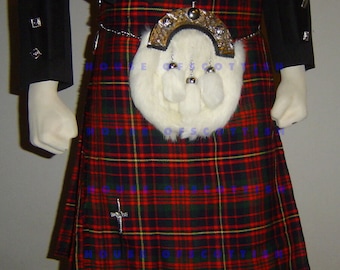 Conjunto de kilt escocés para hombre / Kilt pesado de tartán Cameron of Erracht / Broche de kilt / Sporran de House Of Scottish