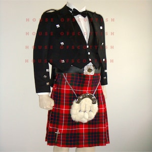 Scottish Men's Kilt set | Fraser Tartan Heavy Kilt | Kilt Pin | Sporran By House Of Scottish