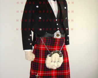 Scottish Men&#39;s Kilt set | Fraser Tartan Heavy Kilt | Kilt Pin | Sporran By House Of Scottish