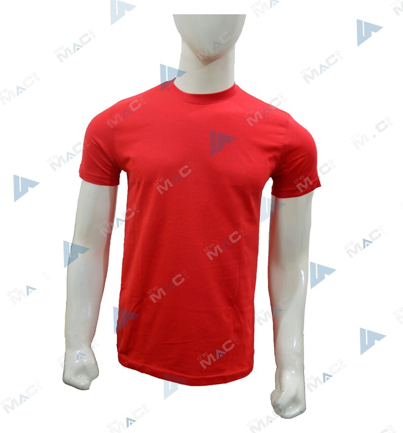 CLASSIC T-SHIRT | 100% Cotton Crew Neck Plain Half Sleeve Tee Summer Tops Plain T Shirt by House of Scottish Red