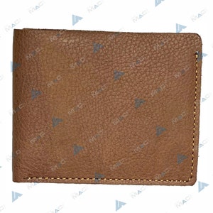 Men's Crazy Horse Leather Bifold Wallet, Full Grain Real Leather Coin Pocket Purse Card Holder | dad Gift for Father's day | Gift for him