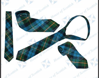 Men's Scottish Gunn Ancient Tartan Neck Tie / Acrylic Wool Tartan Tie By House of Scottish Gunn Ancient Tartan.