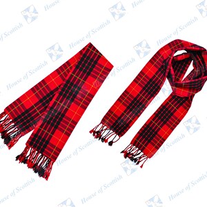 Unisex Schottischer CAMERON CLAN MODERN Tartan Schal/Schärpe kariert 90 in lang mit Fransen | Traditionelle schottische Eleganz von HoS