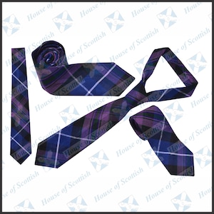 Men's Scottish Pride of Scotland Tartan Neck Tie / Acrylic Wool Tartan Tie By House of Scottish