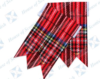 Scottish Kilt Hose Socks Flashes Made of Stewart Royal Tartan / Acrylic Wool Tartan Flashers by House of Scottish