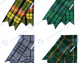 Scottish Kilt Hose Socks Flashes in Different Tartans / Acrylic Wool Tartan Flashers by House of Scottish