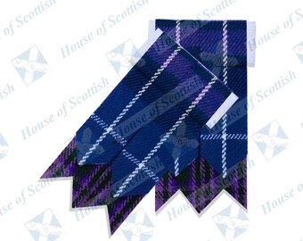 Scottish Kilt Hose Socks Flashes Made of Pride of Scotland Tartan / Acrylic Wool Tartan Flashers by House of Scottish
