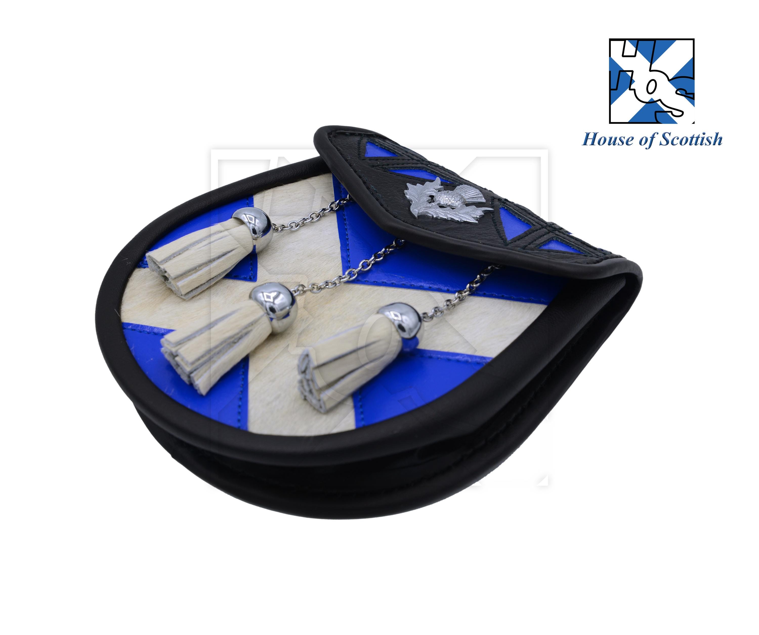 Kilt Sporran Da Uomo Con Bandiera Scozzese E Stemma Del Cardo Scozzese Kilt Sporran - Italia - Foto 11