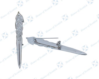 Scottish Celtic Kilt Pin Chrome Finish | Celtic Knot Kilt Pins Brooch By House of Scottish