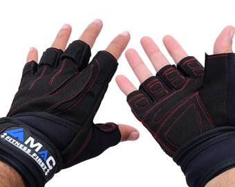 Weight Lifting Gloves Fitness Training Gym Workout Gloves Bodybuilding Cycling Gloves with Wrist Support and Anti Slip Palm