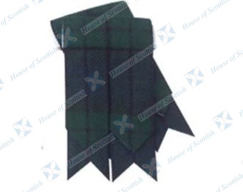 Scottish Kilt Hose Socks Flashes Made of Black Watch Tartan / Acrylic Wool Tartan Flashers by House of Scottish