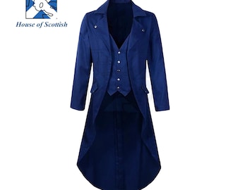 VICTORIAN TAILCOAT - Black Denim - Etsy