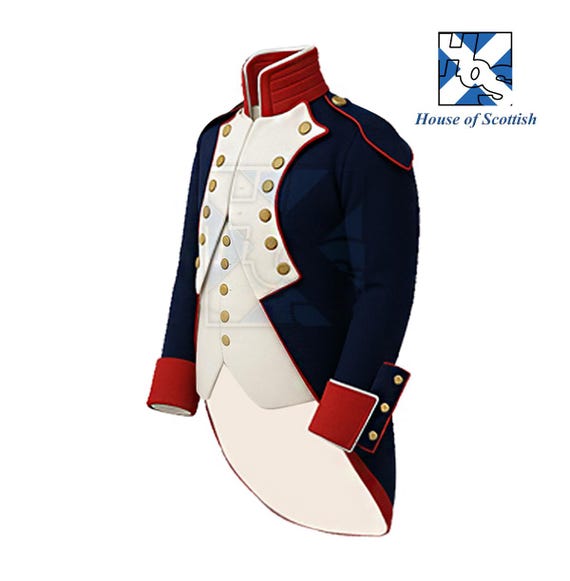 カスタムメイド メンズ 英国ナポレオン戦争制服コート